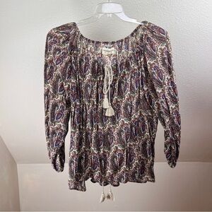 DENIM & SUPPLY RALPH LAUREN ‘RL BOHO’ Peasant Countrycore Top. Size XL